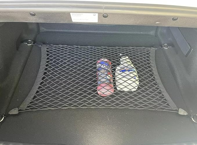 Rear Trunk Organizer Cargo Net for BMW Z4 2019-2026 – Floor Style Cargo Net for Convertibe – Premium Mesh Elastic Car Trunk Organizer Vehicle Carrier Storage – Compatible with Z4