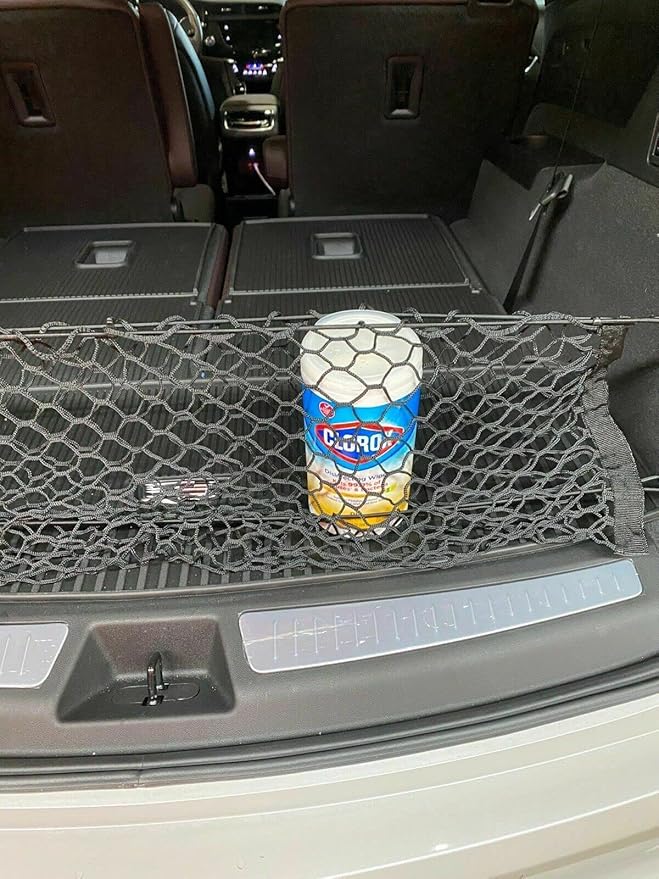 Rear Trunk Organizer Cargo Net for Cadillac XT6 2020–2025 – Envelope Style Cargo Net for SUV–Premium Mesh Elastic Car Trunk Organizer Vehicle Carrier Storage–Compatible with Caddy XT6