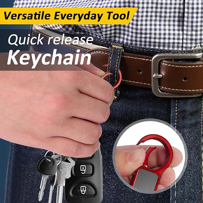 DAYGOS Key Chain - Quick Release Keychain with 8 Key Rings - Heavy Duty Car Keychains Organizer