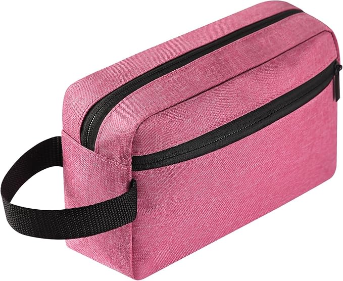Icramsy Travel Toiletry bag Toiletry bag for women men Hanging Cosmetic bag Travel accessories for Women Men (Rosy)