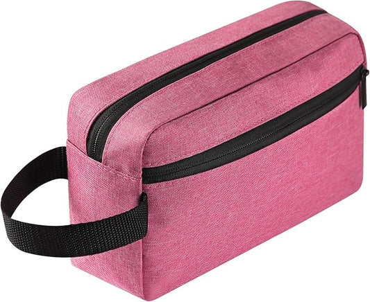 Icramsy Travel Toiletry bag Toiletry bag for women men Hanging Cosmetic bag Travel accessories for Women Men (Rosy)