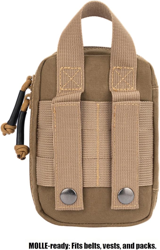 Mini Pocket Organizer for Men EDC Gear Storage Pouch Belt/MOLLE-Compatible 6" x 4" x 1.5" Micro Nylon Bag for Multitools Flashlight Knife Pen Field Notebook Tactical Survival Outdoor Gadget