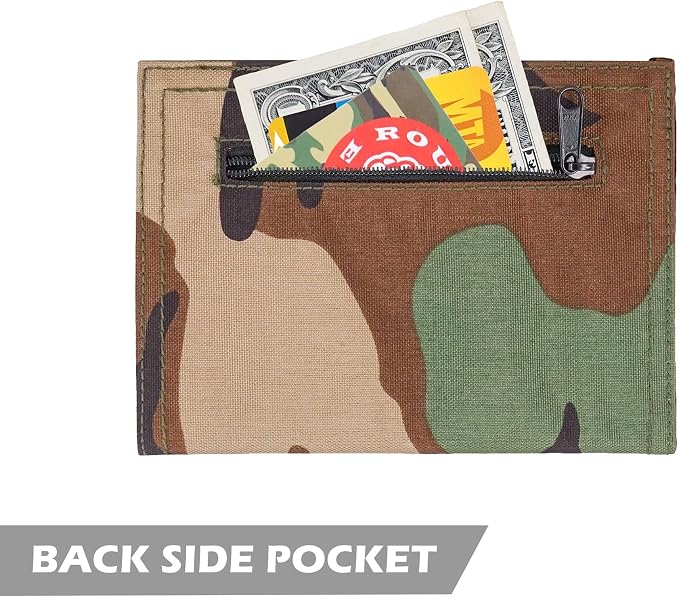 Rough Enough Passport Holder Wallet Cover Case Men Women Kids Family for Travel Vacation Trip Essential Cordura Camo