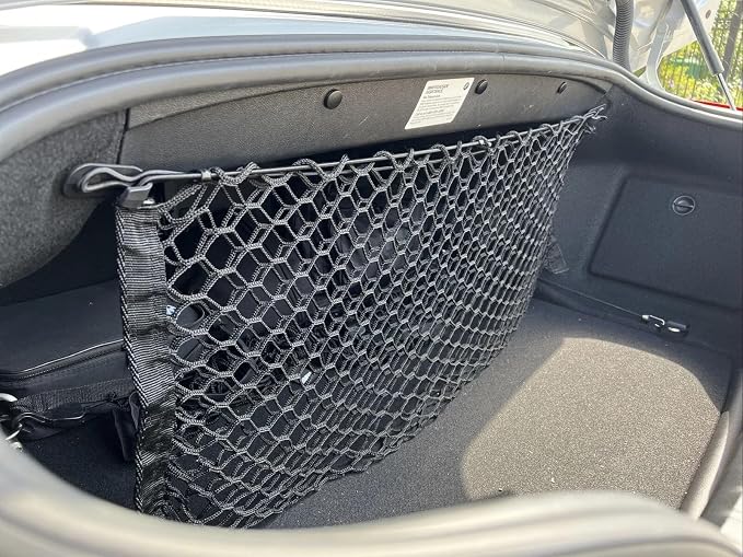 Rear Trunk Organizer Cargo Net for BMW Z4 2019-2026 – Envelope Style Cargo Net for Convertible – Premium Mesh Elastic Car Trunk Organizer Vehicle Carrier Storage–Compatible with BMW Z4
