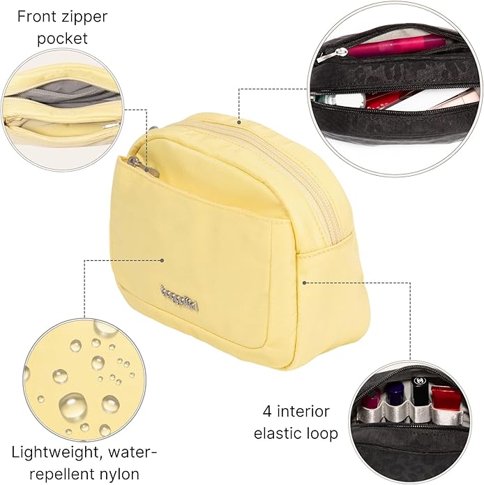 Baggallini Women's Pocket Cosmetic - Lightweight Bag - Travel Essentials Makeup Organizer