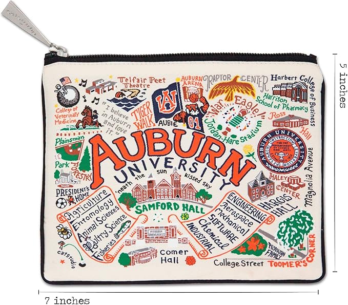 catstudio Auburn University Collegiate Zipper Pouch Purse | Holds Your Phone, Coins, Pencils, Makeup, Dog Treats, & Tech Tools