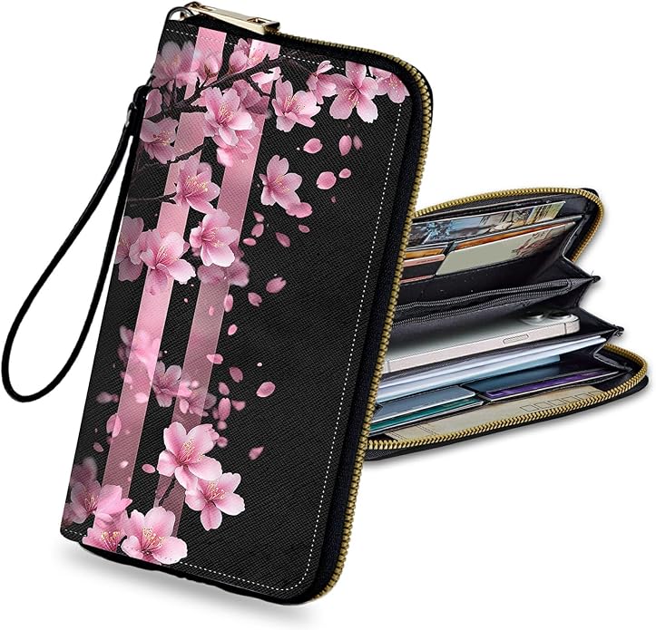 Wristlet Wallet for Women, RFID Blocking Phone Wallet, Large Capacity Zip Around Clutch, Fits iPhone 15 Pro Max, Travel Organizer Purse