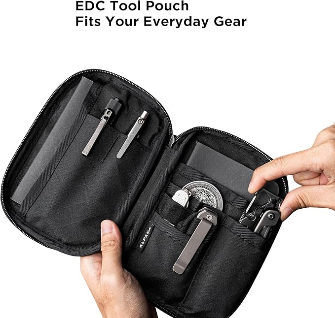 ALPAKA Admin Pouch Pro - Small Tool Pouch with Smooth Zipper, Weatherproof Storage for Electronics, Cables, EDC Organizer, Travel Accessories
