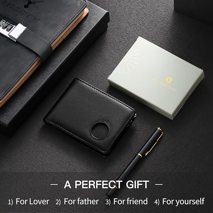SENDEFN Genuine Leather Bifold Wallets for Men with RFID Blocking