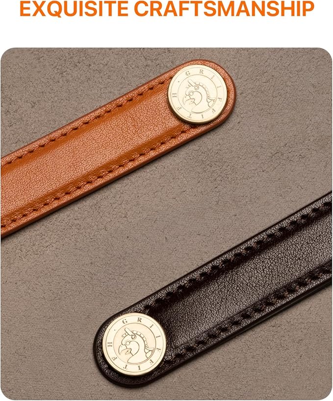Leather Key Organizer Key Chain for Men Women, Compact Key Holder Keychain - Minimalist Key Case Secures 3-14 Keys