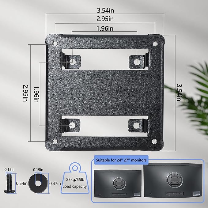 CFG70 Vesa Mount Compatible with Samsung CFG70 CFG73 24in 27in Curved Monitor for LC24FG70FQNXZA, LC27FG70FQNXZA, LC24FG73FQNXZA, LC27FG73FQNXZA ,75mmx75mm