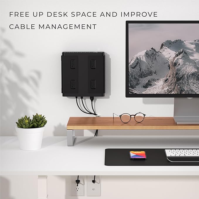 HumanCentric Dual VESA Sleeve Compatible with HP Z2 G9 Mini PC, VESA Mount Bracket for Monitor Arm and Monitor, Under Desk or Wall Mount