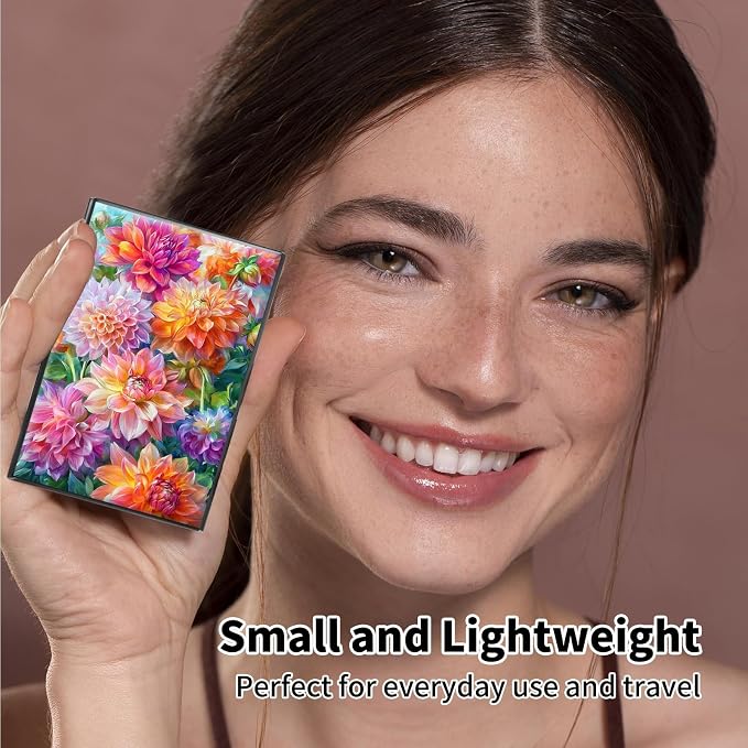 Metal Wallet,Credit Card Holder for Women Men,RFID Blocking Card Holder Wallet Mini Slim Aluminum Wallet ID Case Hard Card Case Business Card Holder Case,Watercolor Floral