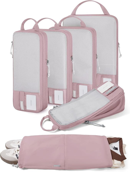 BAGSMART 6 Set /4 Set/2 Set Compression Packing Cubes for Travel, Lightweight Luggage Organizer Bags, Durable Space Saver Bags Travel Essentials