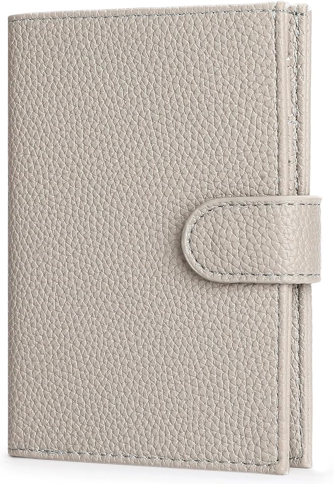 Passport Holder Wallet for Women,RFID Blocking Zippered Coins Pocket and Cash Slot Slim Compact Travel Wallet Passport Cover Case