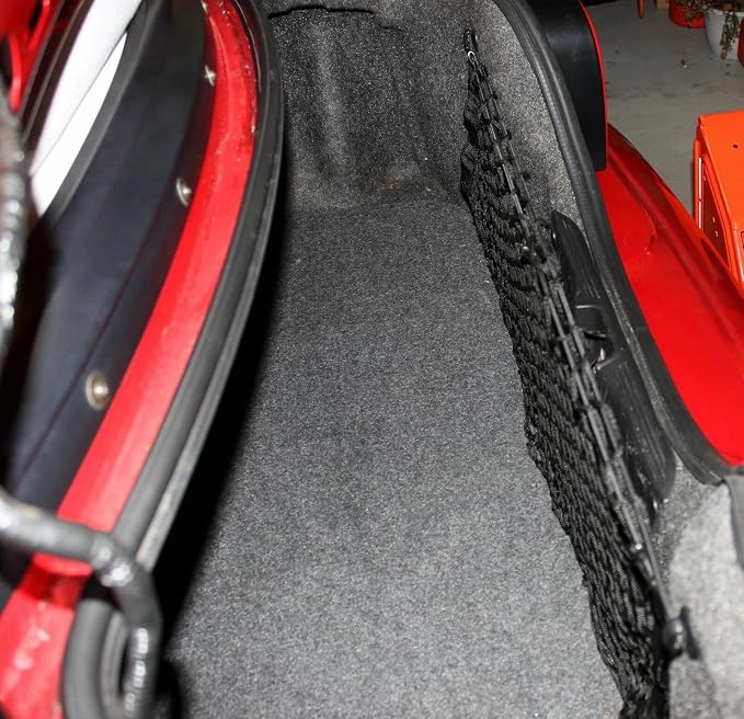 Trunk Organizer Cargo Net for Ford Mustang 2001-2004 – Envelope Style Cargo Net for Coupe – Premium Mesh Elastic Car Trunk Organizer Vehicle Carrier Storage – Compatible with Mustang