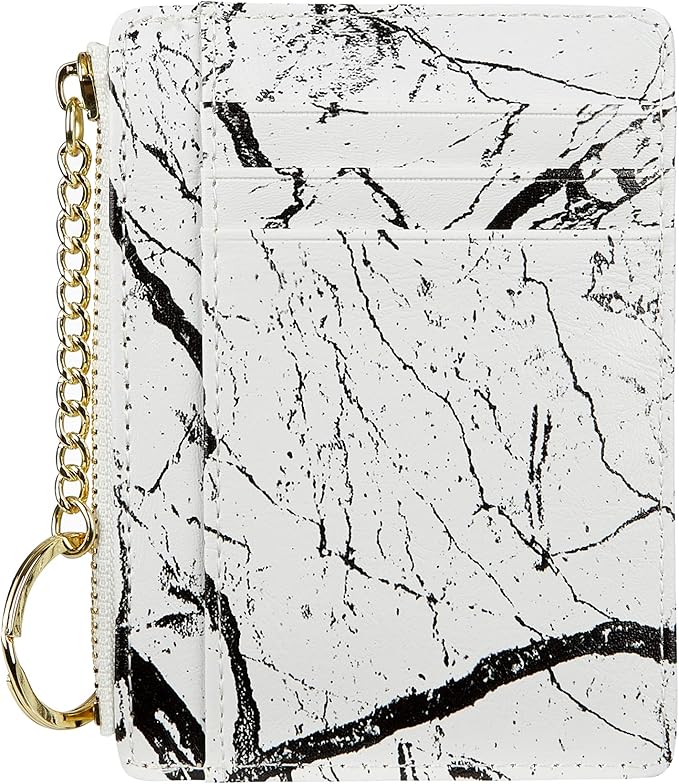 Women's 8 Cards Slim Minimalist Card Holder Coin Changes Purse Keychain Front Pocket Wallet | 8 Cards, Slim, Minimalist, Coin Changes, Purse, Keychain