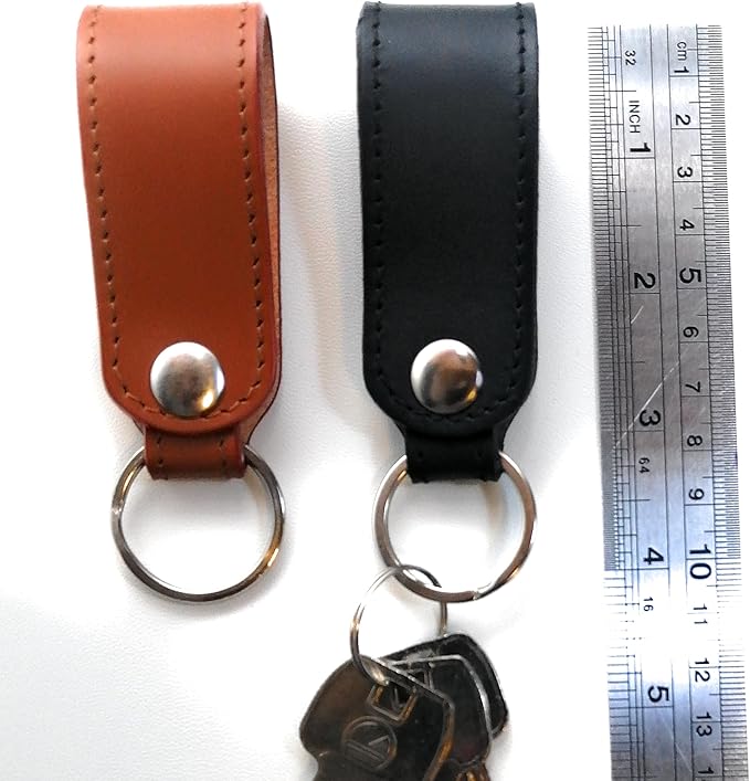 Key Chain Genuine Leather Car Keychain for Belt, Universal Key Fob Keychain Holder for Men and Women