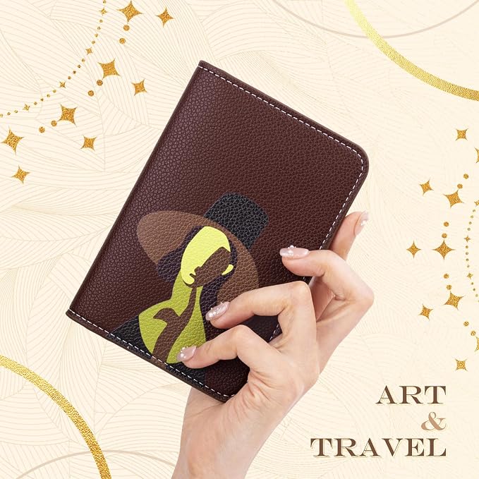 Lychii Slim Passport Holder RFID Blocking Travel Wallet - PU Leather Protector Case for Quick TSA Access, Secure Boarding Passes & ID Cards for Men Women International Travel
