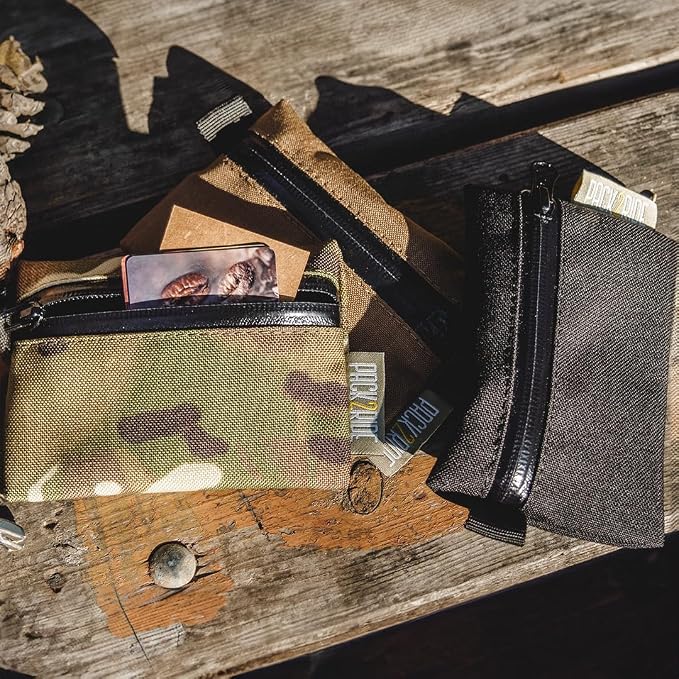PACK2RIDE Karman Zipper Pouch - Lightweight, Flexible, Water and Abrasion Resistant Compact Zip Pouch Wallet for Women & Men, Multi-Purpose Holder for Cards, Cash, and Essentials