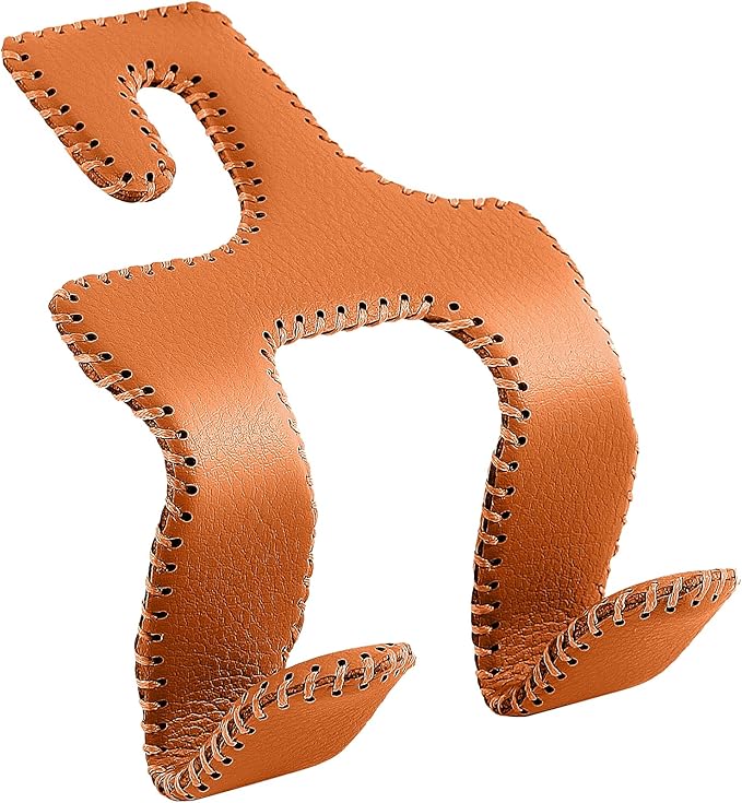 Upgraded Headrest Hooks for Purses and Bags, 2 in 1 Car Back Seat Head Rest Hanger Matching Cars Interior Genuine Leather Vehicle Storage Holder Hook, 1 Pack, Brown