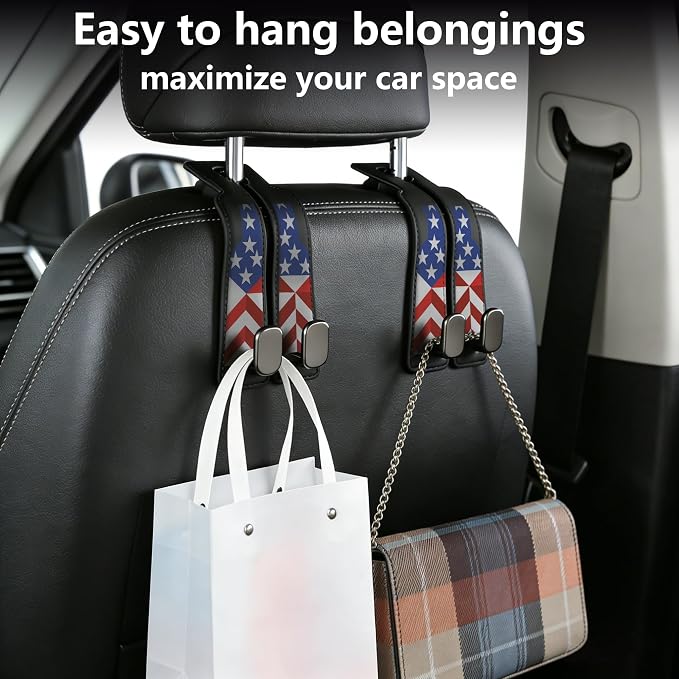 Purse Hook for Car -Universal Premium materials silicone and Aluminum-Magnesium Alloy Double Car Seat Back Storage Hook for Purses, Handbags, Bags Bottle pattern (2 Pack) Black
