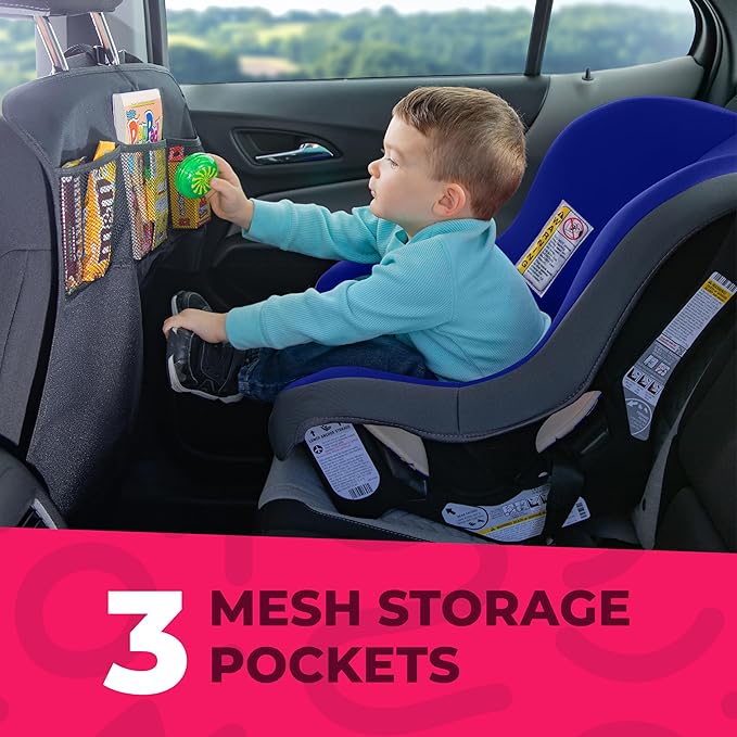 Todays Kids 2-Pack Heavy Duty Kick Mat - Multipurpose Waterproof Organizer for Kids, Easy to Clean
