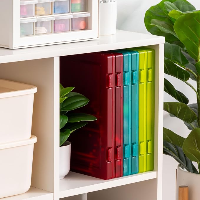 IRIS USA 6-Pack A4 File Box Paper Cases |Made in USA| Fits 8.5" x 11" Letter Paper, Portable & Stackable - Multi-Color