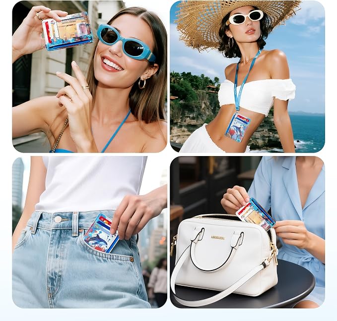 Mayski Slim Wallet, Credit Card Holder for Women, Minimalist Front Pocket RFID Blocking Card Cases, Small Wallet Women Men(Whale)
