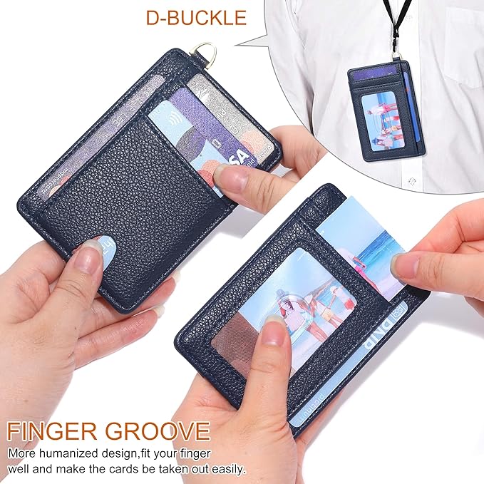 GEEAD Slim Minimalist Front Pocket RFID Blocking Card Holder Wallets for Men & Women
