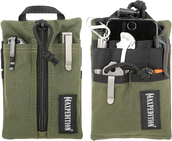 MAXPEDITION Platy Pocket Organizer, Durable EDC Tool Pouch for Men, Neck Wallet with Paracord Lanyard, Holds Flashlight, Multitool, Pen, Notebook