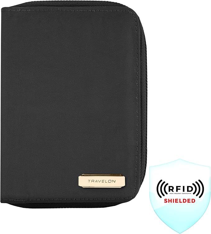 Travelon RFID Blocking Passport Zip Wallet