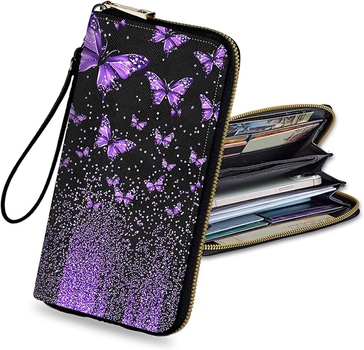 Wristlet Wallet for Women, RFID Blocking Phone Wallet, Large Capacity Zip Around Clutch, Fits iPhone 15 Pro Max, Travel Organizer Purse