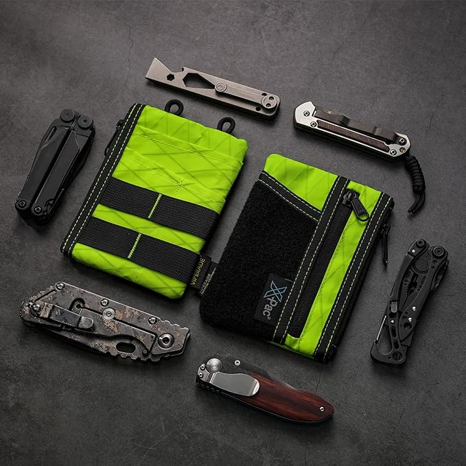 VIPERADE VE18 EDC Pouch, Pocket Organizer for Men, EDC Pocket Organizer, 3 Slots with 2 Zipper Pockets, Multitool Pouch