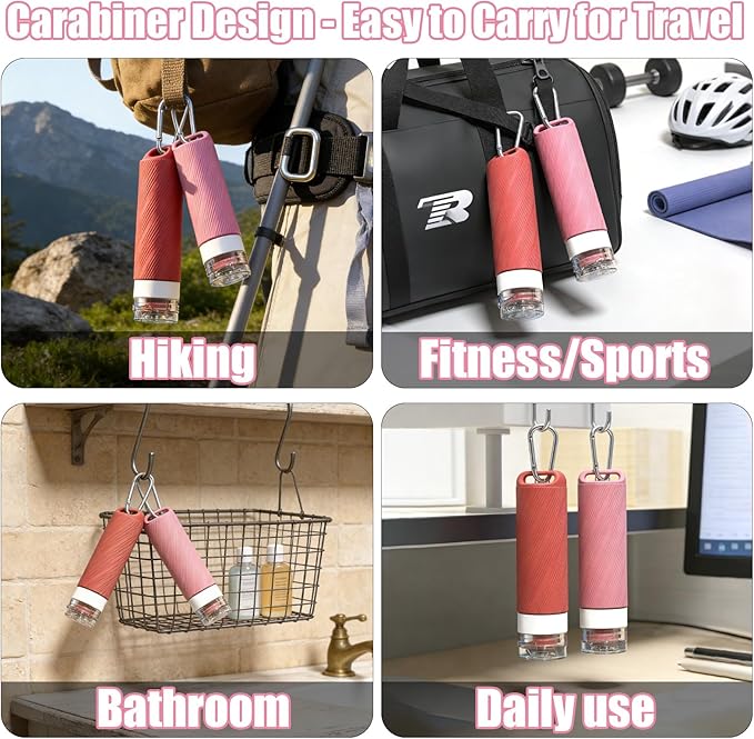 26 Pcs TSA Approved Travel Toiletry Bottles Set, Leakproof Silicone Refillable Travel Containers with Hanging Hole & Carabiner, Travel Essentials, for Shampoo Conditioner Lotion Body Wash