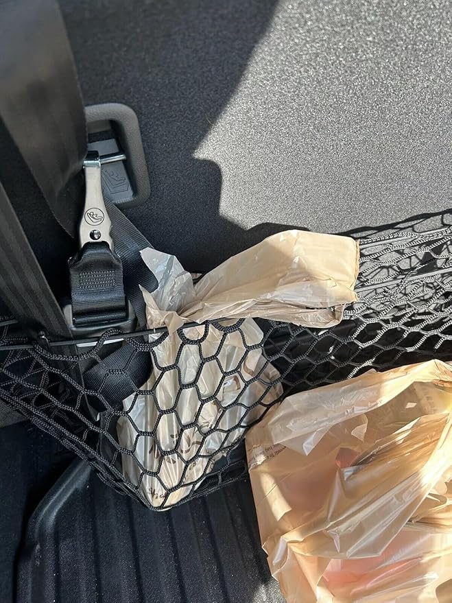 Rear Trunk Seats Organizer Cargo Net for Honda HR-V 2016-2026 – Envelope Style Cargo Net for SUV –Premium Mesh Elastic Car Trunk Organizer Vehicle Carrier Storage– Compatible with HR-V