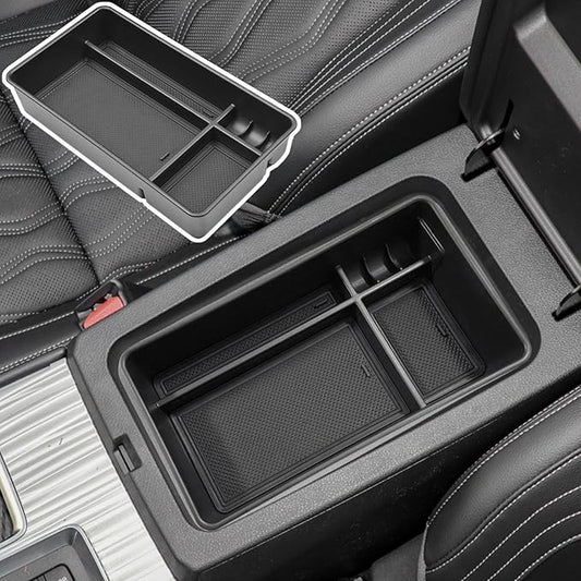TACOBRO Center Console Organizer Compatible with Nissan Altima 2019 2021 2022 2023 2024 2025 2026 Accessories, Armrest Insert Tray with Coin Holder Keep Organized with Rubber Pad Black