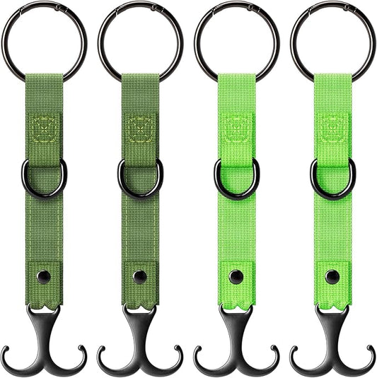 IronSeals 4 Pack Headrest Hooks for Car Seat, Heavy Duty Metal Utility Seat Hooks for Car Seat Organizer, Car Clips for Hanging Bag, Purse