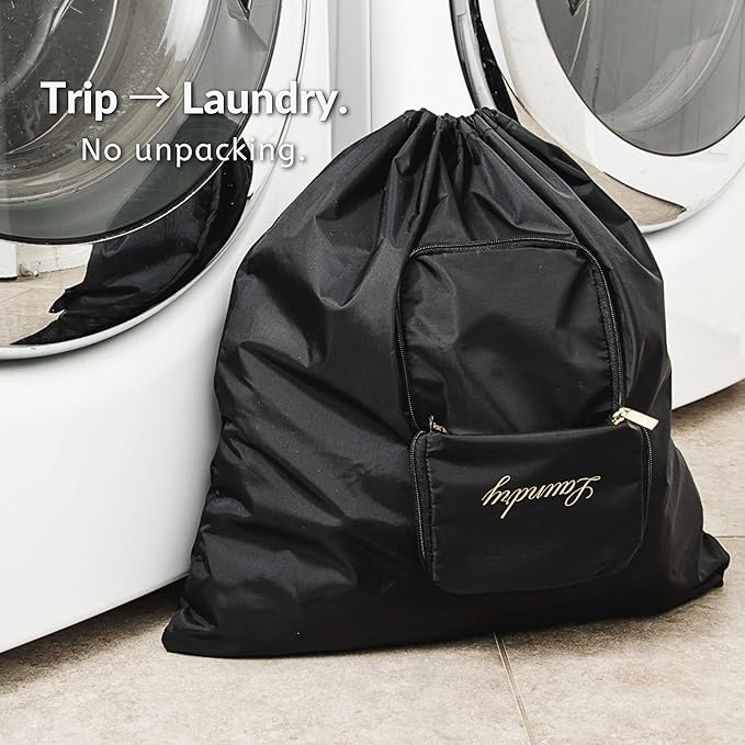Travel Fanatics Travel Laundry Bag for Dirty Clothes – Compact Clean-vs-Dirty Organizer for Hotels, Airbnbs & Trips Without Laundry