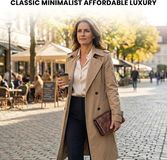 Genuine Leather Wallets for Women, Small Wallet for Ladies Zipper Coin Purse Credit Card Holder with Strap (VL-167-BROWN)