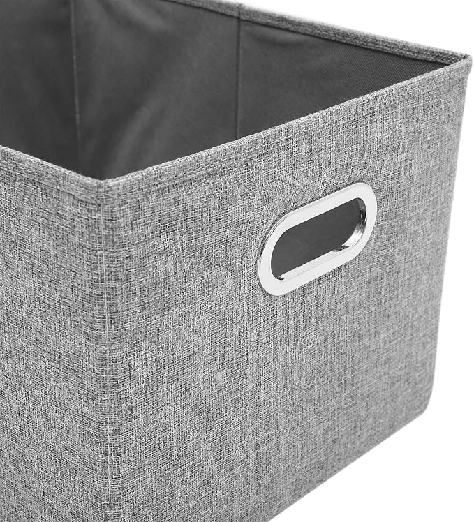 COHEALI Desktop File Organizer Box with Lid, Portable Document Storage Container for Office Desk, Gray Stackable File Storage Box for Letter and Legal Papers