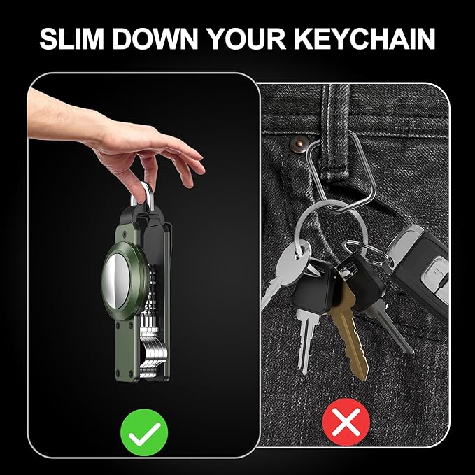 Key Organizer for Men/Women Compact Key Holder Minimalist Key Case Metal Key Chain Key Holder for Keychain Secures 2-6 Keys