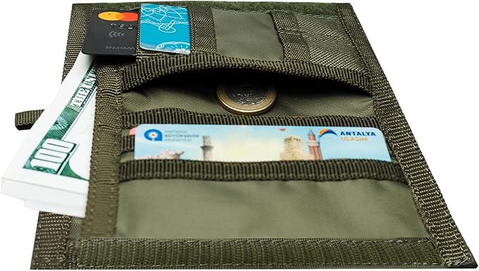 Chameleon Bifold Mens Nylon Wallet-Military Tactical Men Wallet- Canvas Thin Front Pocket Travel Bi-Fold Wallet-Best Nylon Travel Pouch