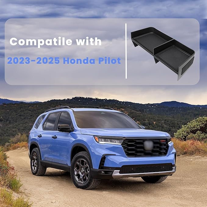Center Console Organizer Compatible with 2023 2024 2025 2026 Honda Pilot/ 2026 Honda Passport Secondary Storage Box ABS Material Insert Divider Interior Accessories