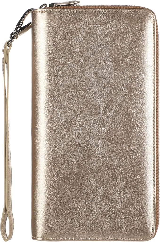 Lavemi Small Compact Women Wallet RFID Blocking Genuine Leather Bifold Purse with ID Windows