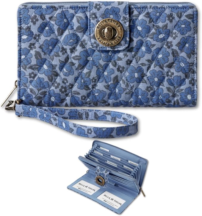 Bella Taylor Cash System Wallet for Envelope Budgeting - RFID Protected - Cash Stuffing Wallet with Detachable Wristlet