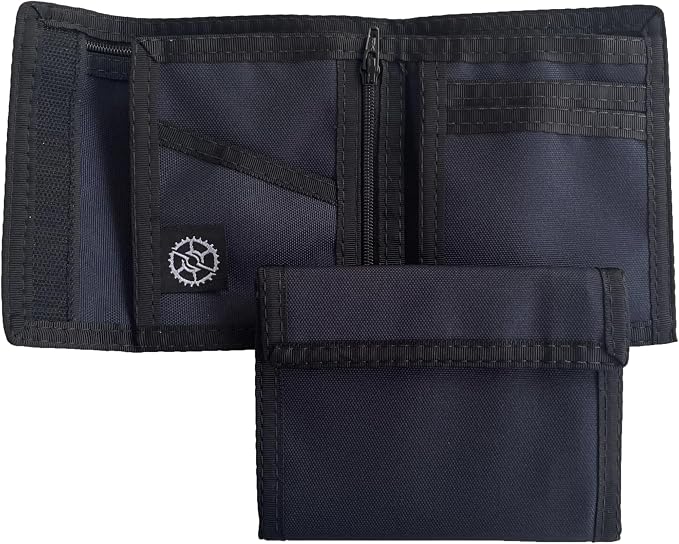 Sprocket Nylon Billfold Wallet with Zippered Coin Pocket (Dark Navy)