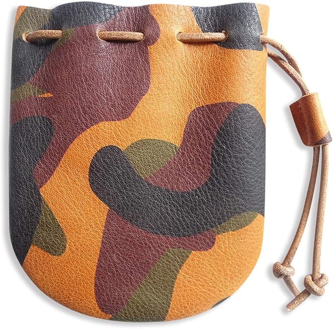 Fantastic Workmanship Genuine Leather Drawstring Coin Purse