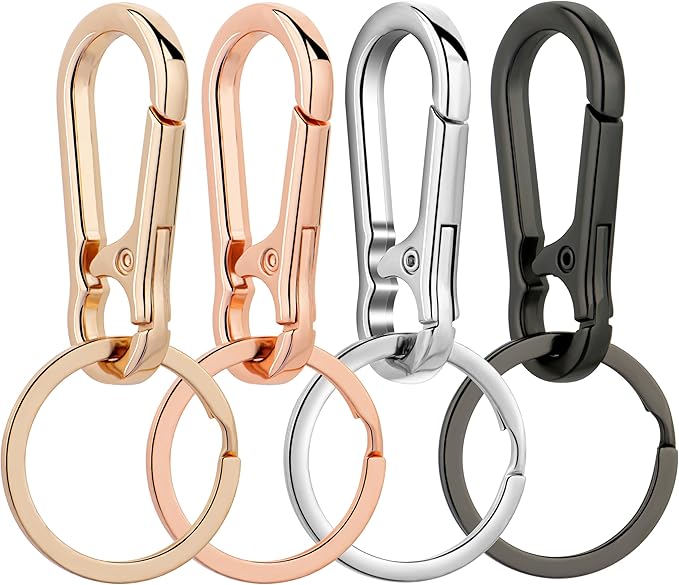 Wikavanli Metal Keychains Keyring Key Chain Ring Clip Holder Organizer for Home Car Keys Key Finder Women Men
