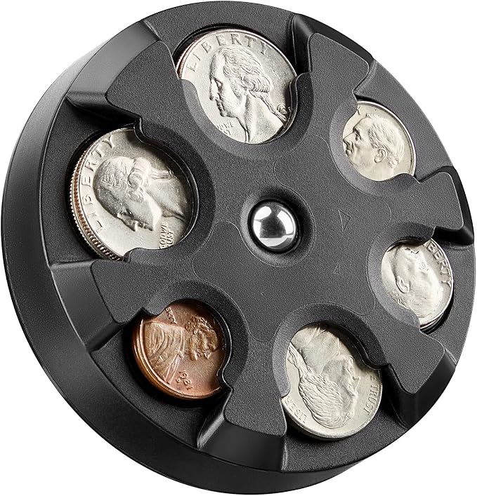 JOYTUTUS Coin Holder, Portable Coin Change Organizer, Universal Coin Storage Coin Holder for Car, Wallets, Pockets (Pack of 2)